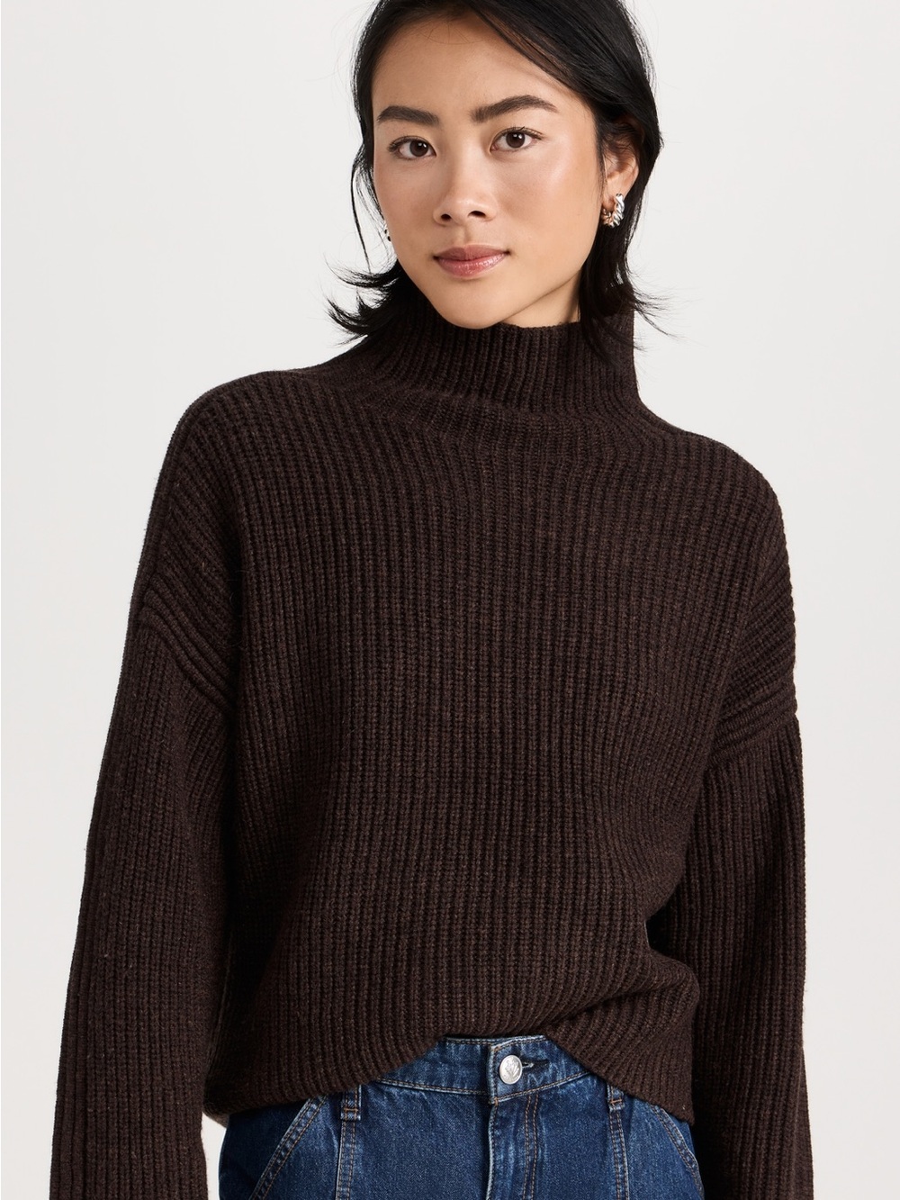 ✨ RAG & BONE Connie Oversized Brown Wool Sweater - Size XS
